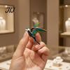 Oil Dripping Bird Pin Swallow Brooch for Women, Enamel Lapel Pin, Decorative Alloy Badge Coats Suits Dresses Scarves