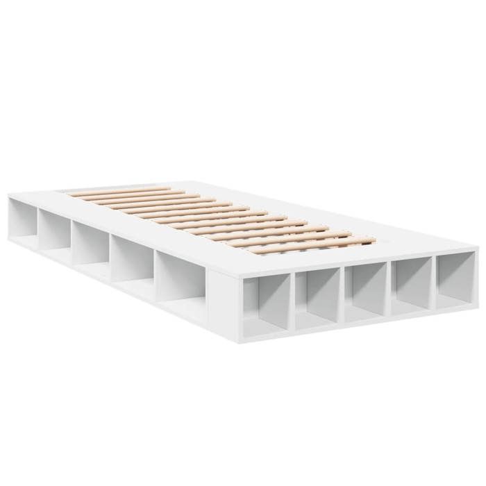 VidaXL Cadre de lit blanc 100x200 cm bois d'ingénierie, lit, lit de rangement, cadre de lit simple, lit simple, meuble de 3280510