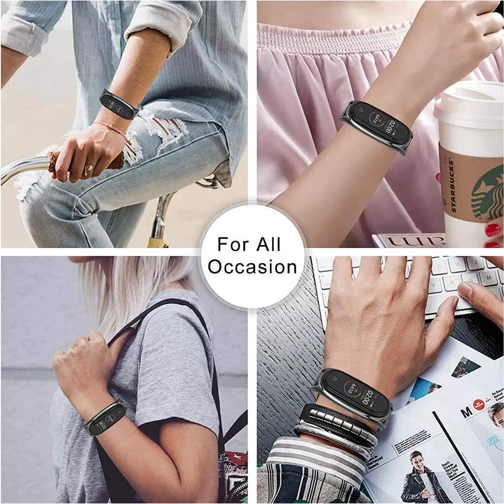 Replacement Wristbands Compatible for Xiaomi Band 7 Metal Straps Waterproof Stainless Steel Straps Easy To Install with Tools
