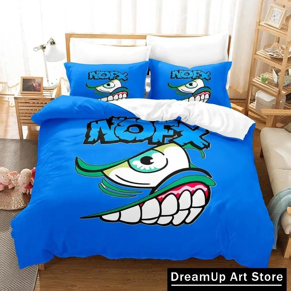 Nofx Rock Band Bedding Set Single Twin Full Queen King Size Bed Set Adult Kid Bedroom Duvetcover Sets 3D Anime Bed Sheet Set