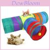 Colorful Rainbow Cat Tunnel Interactive Collapsible Pet Toy For Endless Fun