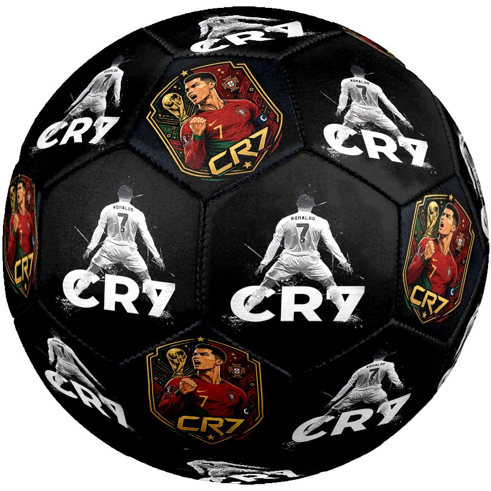 Ronaldo's Evolution Sports Size 5 Soccer Football Machine Sewn Indoor/Outdoor Universal Football Unique Gift for Soccer Lovers