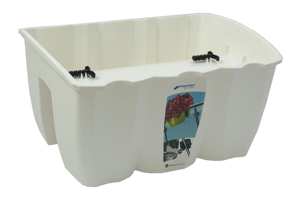 Maceta para barandilla CROWN DCRO400 | Blanco
