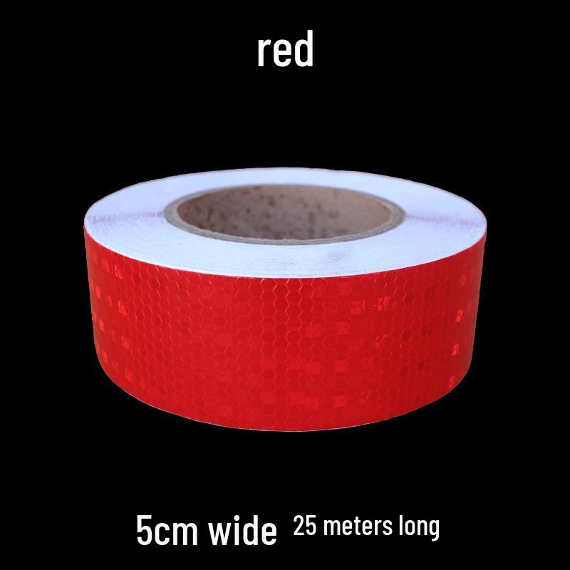 5cm Black Yellow Reflective Honeycomb Arrow Warning Tape Car Sticker