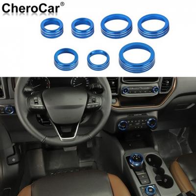 7X Center Console Control Switch Knob Trim for Ford Bronco Sport -2025 Blue