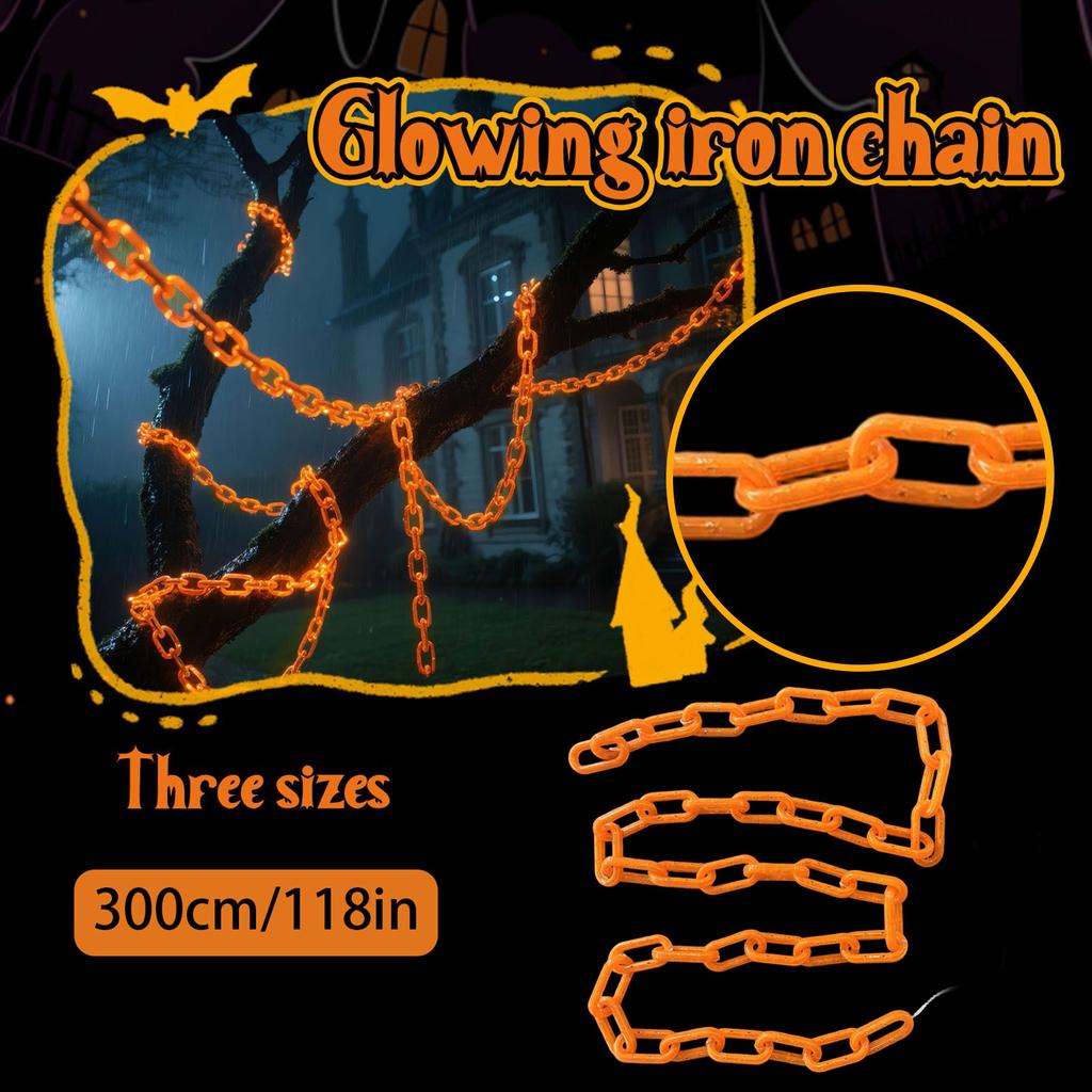 Halloween Decoration Battery String Lights Plastic Chain Light String, 8 Lighting Modes And Timer