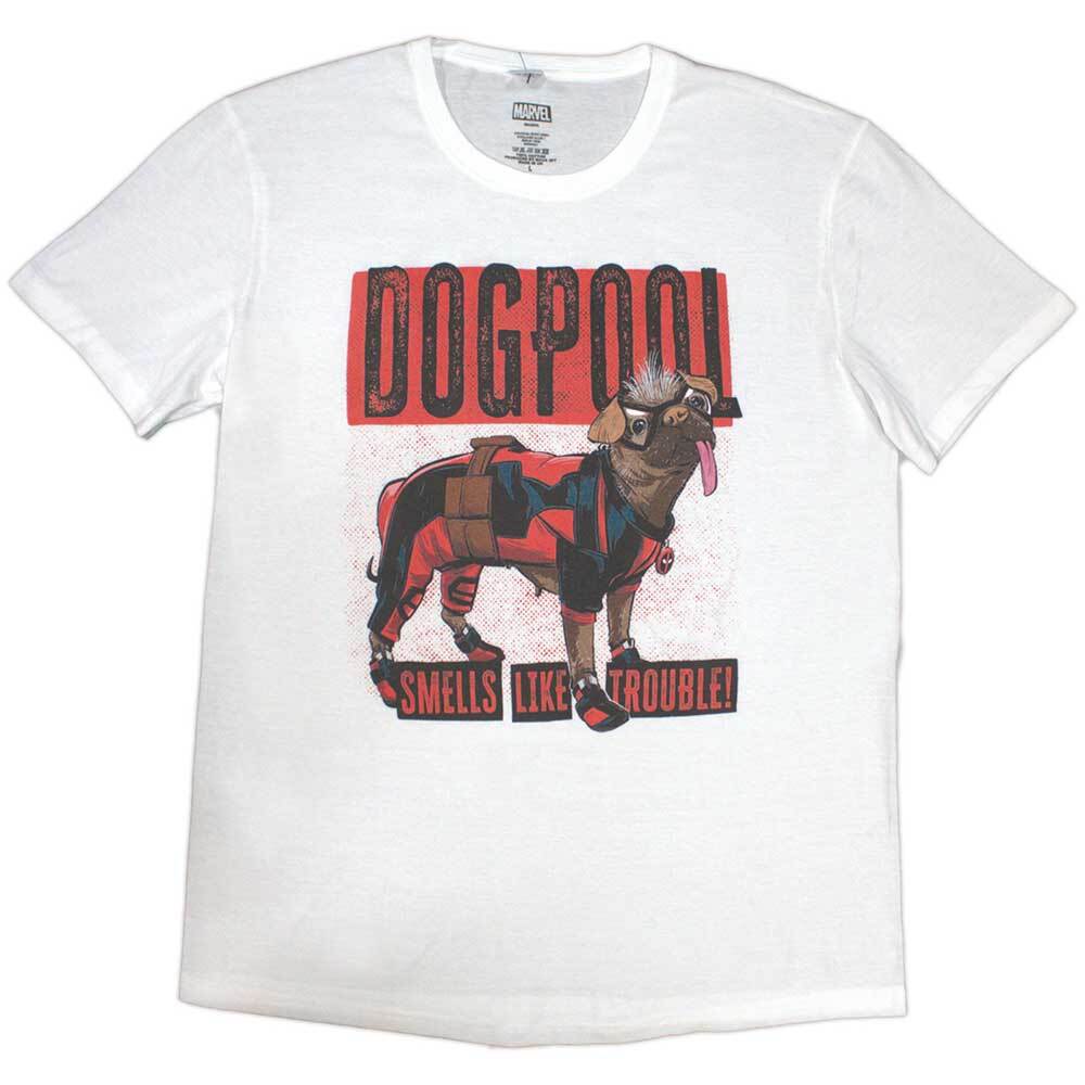 Marvel Comics Deadpool Dogpool Smells Like Trouble T-Shirt White New Unisex T-Shirt XXXXL