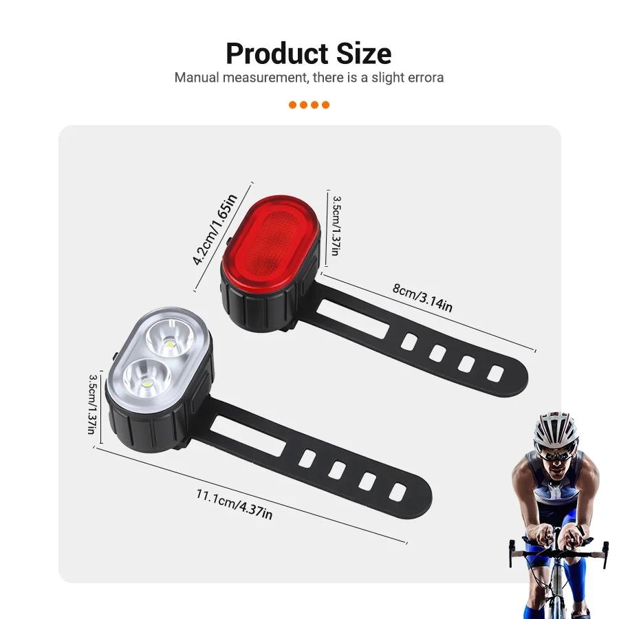 Fahrradbeleuchtung Vorne Hinten Wiederaufladbar Fahrrad Radfahren USB Taschenlampe für Fahrradbeleuchtung Vorne/Hinten/Set Fahrrad Laterne Zubehör