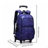 Large Capacity Rolling School Backpack Lightweight Kids Trolley for Students, Travel Black