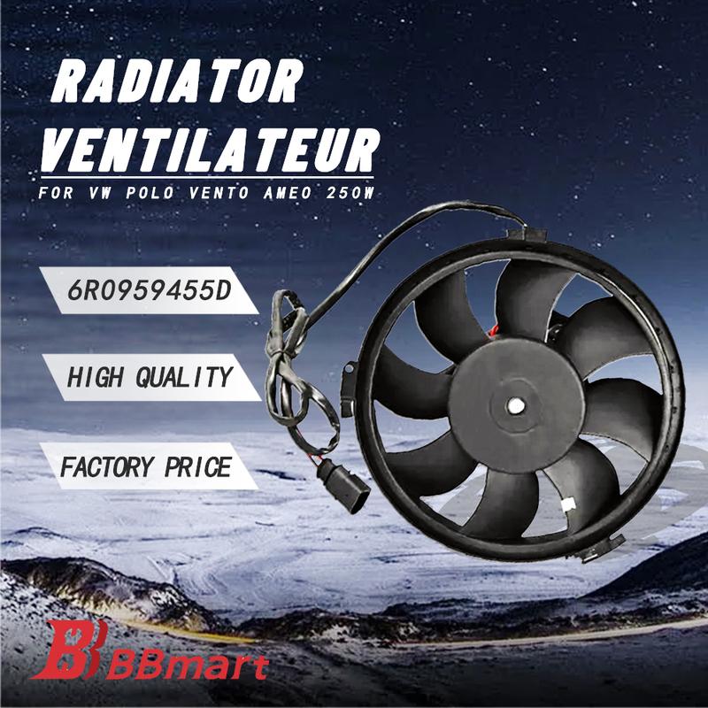 6R0959455D BBmart Auto Parts Radiator Ventilateur For VW Polo Vento Ameo 250W Electron Fan Automotive Exterior Accessories