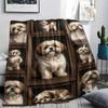 Many cute puppies Print Flannel Blanket,High quality Comfortable for All Seasons,Home Decor,Warmth and Comfort,Perfect for Christmas Gifts
