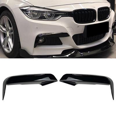 1 paire de garnitures de cadre de phare antibrouillard de voiture aspect fibre de carbone/noir brillant pour BMW Série 3 F30 F31 M Sport 2012-2019
