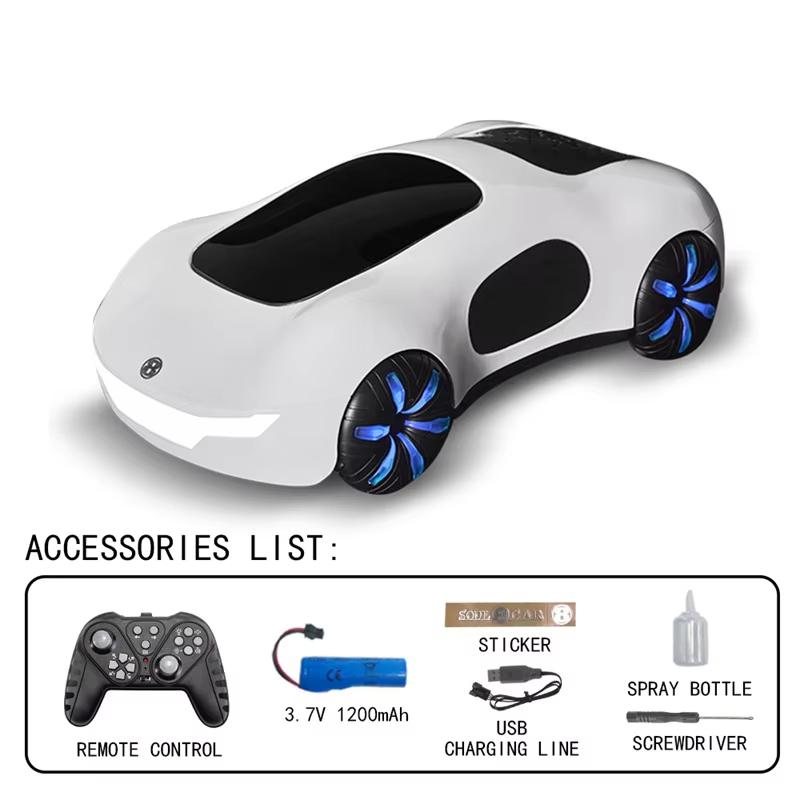 

2024 Новый 4WD Sci-Fi RC Car 2.4G Watch Control 360 ° Stunt Drift LED Lights Music Spray Off-road RC Dragster Electric Toy Gift for Children Sound Control Normal version белый