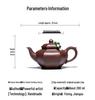 Handmade Yixing Zisha Six-Sided Teapot Set for Brewing Tea