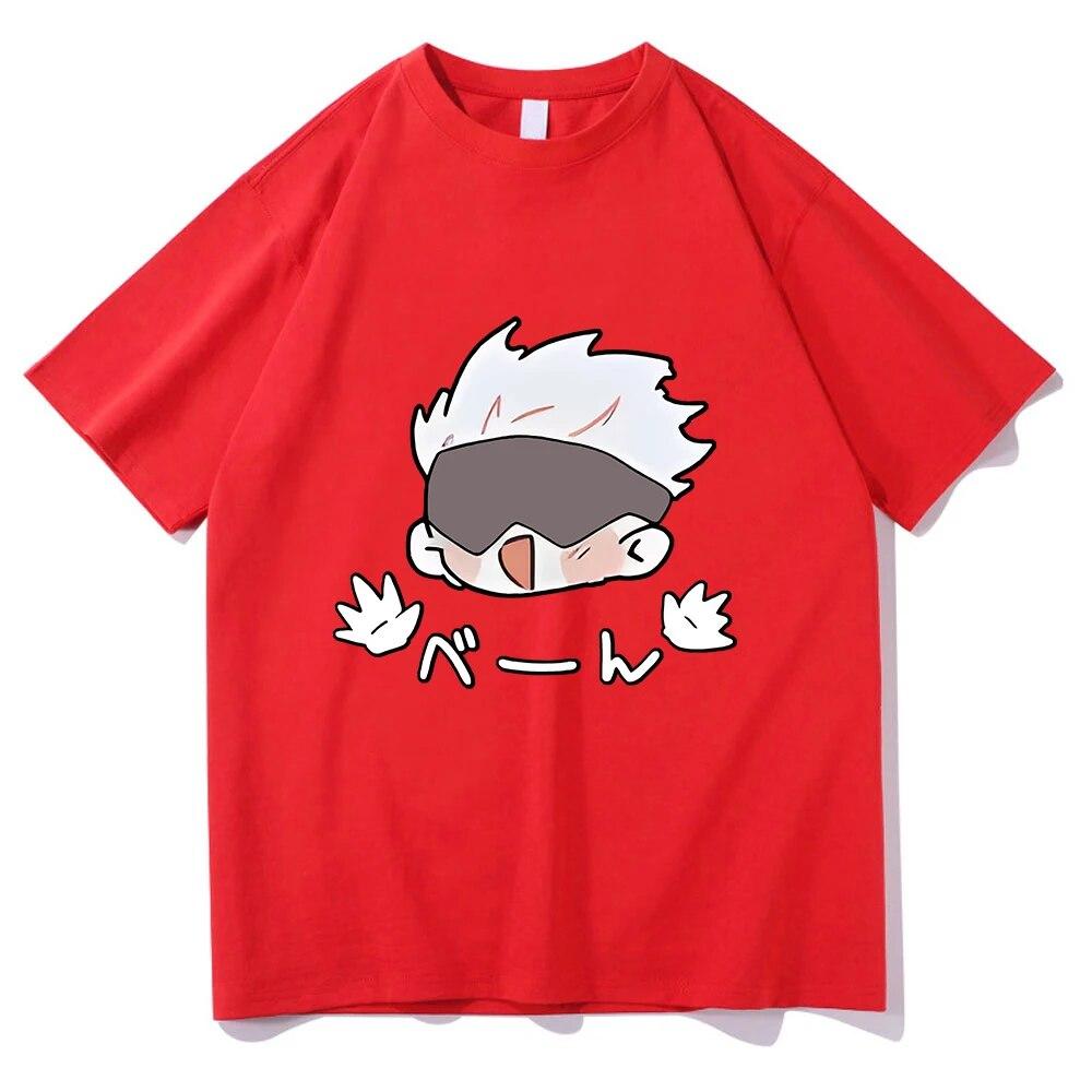 Jujutsu Kaisen T Shirt Fashion Unisex Harajuku Funny Kawaii Gojo T-Shirt Unisex Anime Unisexga High Quality Cotton Tees Shirts Korea Unisex