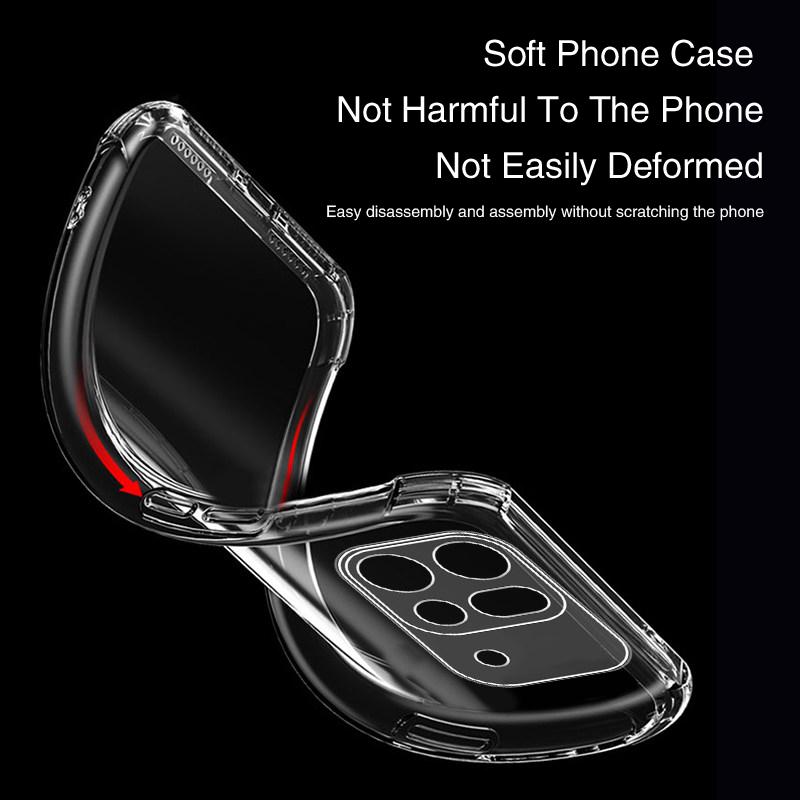 Airbag Transparent Phone Case for OPPO Find X9S Pro Ultra 5G Shell Soft TPU Shockproof High Quality Back Cover Funda Accessories