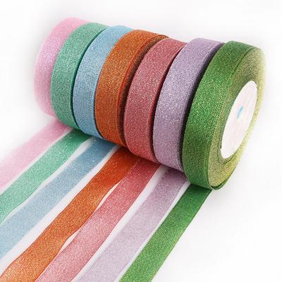 25Yards Metallic Ribbon Organza Ribbon For Wedding Party Decoration Gift Wrap Christmas Ribbons