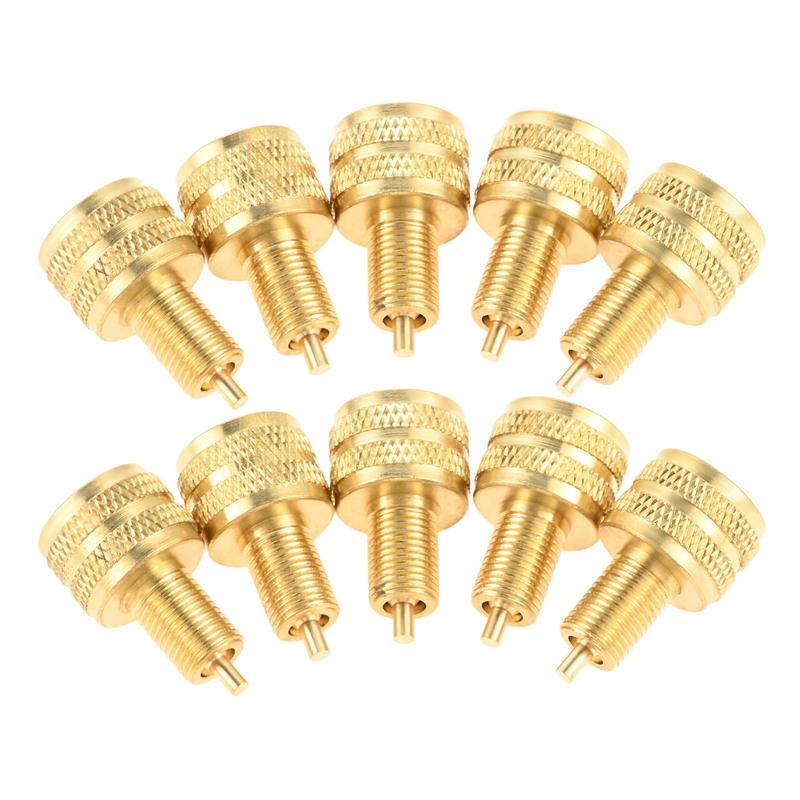 10PCS Brass Large Bore Tire Valve Stem Adapters External Tire Bore Valve Reducer Adapter Connector Good Performance 22mm Length