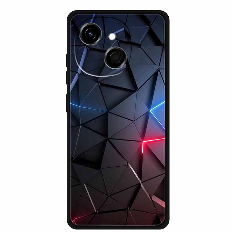 For Tecno Spark 40C Case Soft Black TPU Silicone Back Shockproof Cover for Tecno Spark40C 40 C Case Pop 10 Pro Butterfly Funda