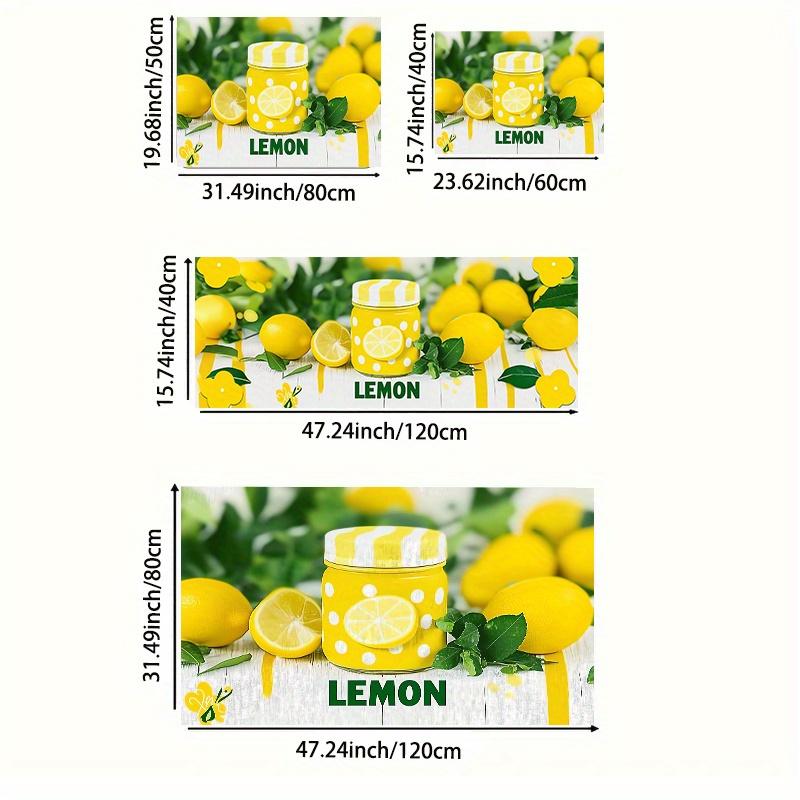 1 Stück Fruchtgetränk Muster Fußmatte Modern Küche Polyester Teppich Rutschfest Bunt Innen Teppich, Für Zuhause Badezimmer Schlafzimmer Wohnzimmer Dekor