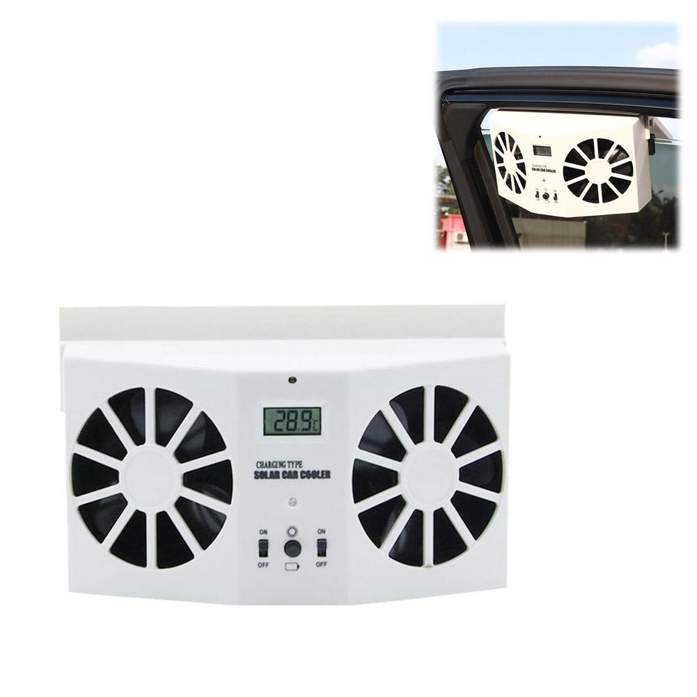 Solar Car Auto Exhaust Fan Car Window Exhaust Fan Cooler Portable Ventilator Cooler with Display Ventilation System