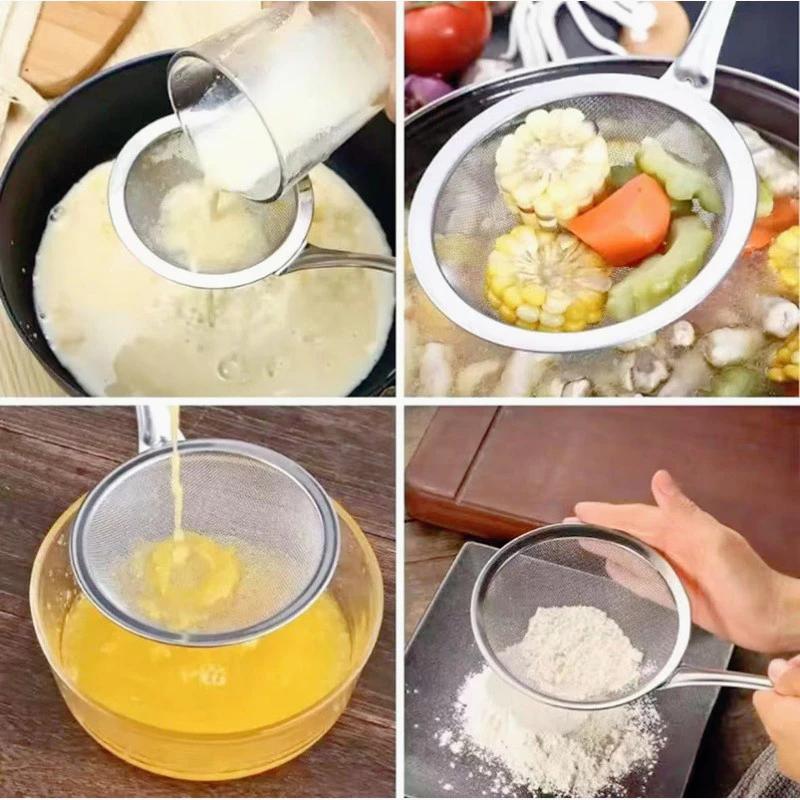 10cm Hot Pot Filter Soup Spoon Kitchen Filter Spoon Hot Pot Filter Stainless Steel Fine Mesh Oil Pot Strainer Ladle Skimmer Oval