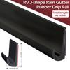 HARUMAKI Rain Car Door Drain Drip Rain Roof Rain Adhesive Flexible Trim Moulding for and Motorhomes Gutter, Moulding, Tape-Type Moulding, Universal,