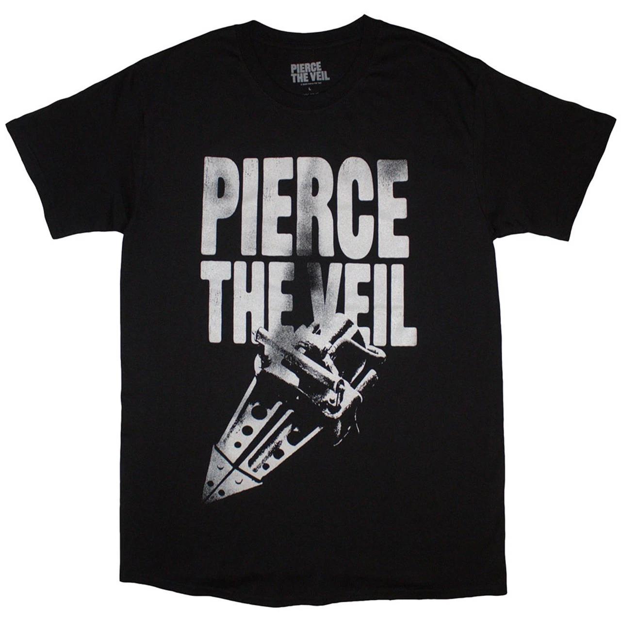 Pierce The Veil T-Shirt Big Text Band Official New Black M
