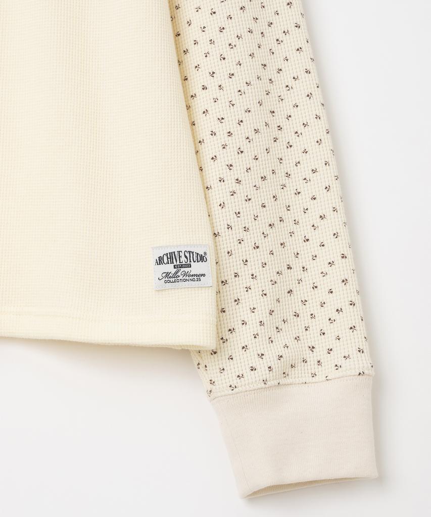 MILLO WOMEN Floral Loose T-Shirt [Cream]