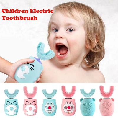 Child's Sonic Electric Toothbrush Silicone Children's 360 Degrees Automatic USB Rechargeable Smart Kids Toothbrush U Shape