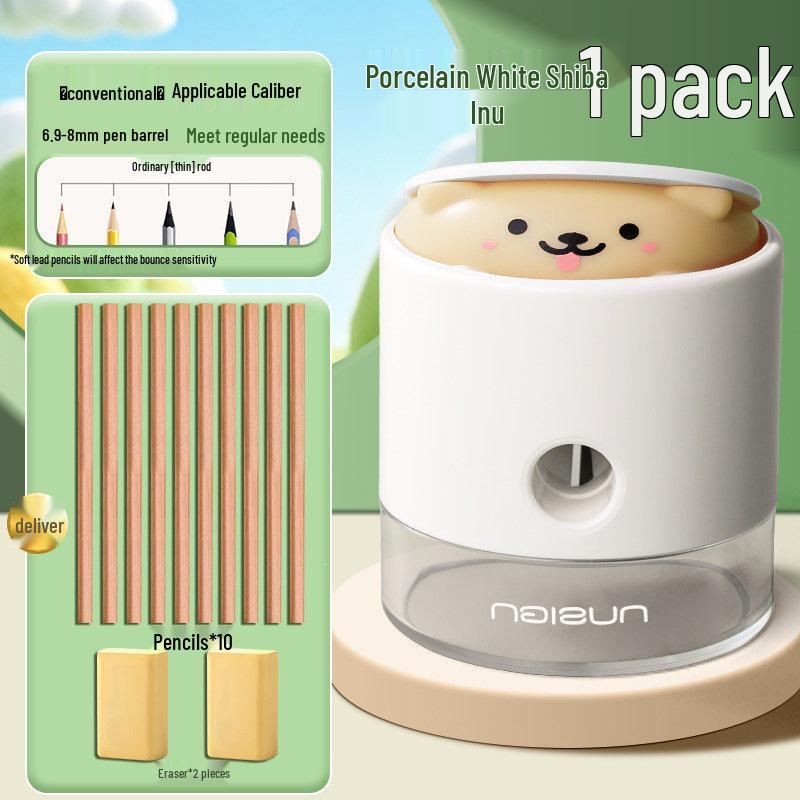 Dell Power Manual Pencil Sharpener: Portable, Large Caliber, Auto-Eject Function, Ideal for Primary School Sketch Pencils.