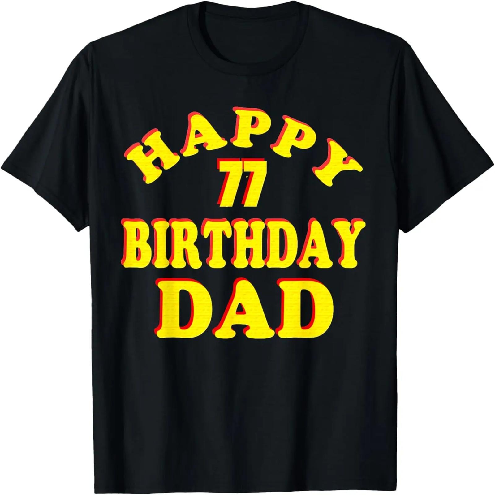 

С Днем рождения папа футболка 77 лет 77-й подарок на день рождения XXXXXL чёрный