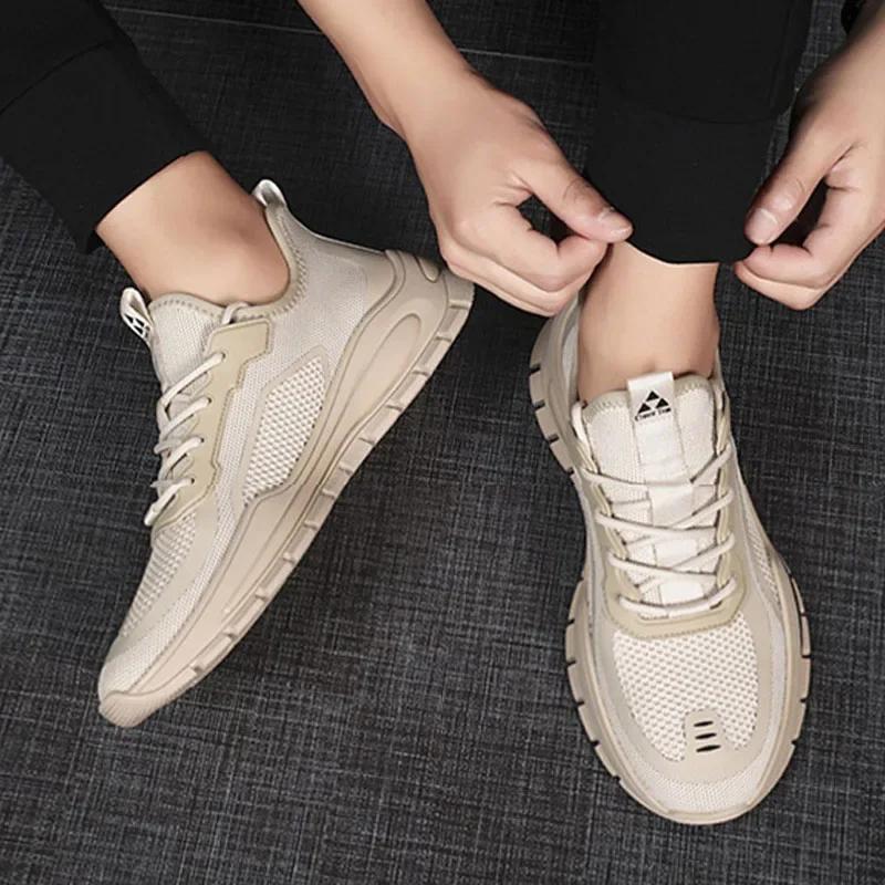 Men Sneakers Mesh Casual Shoes Lac-up Men Shoes Lightweight Vulcanize Shoes Walking Sneakers Zapatillas Hombre