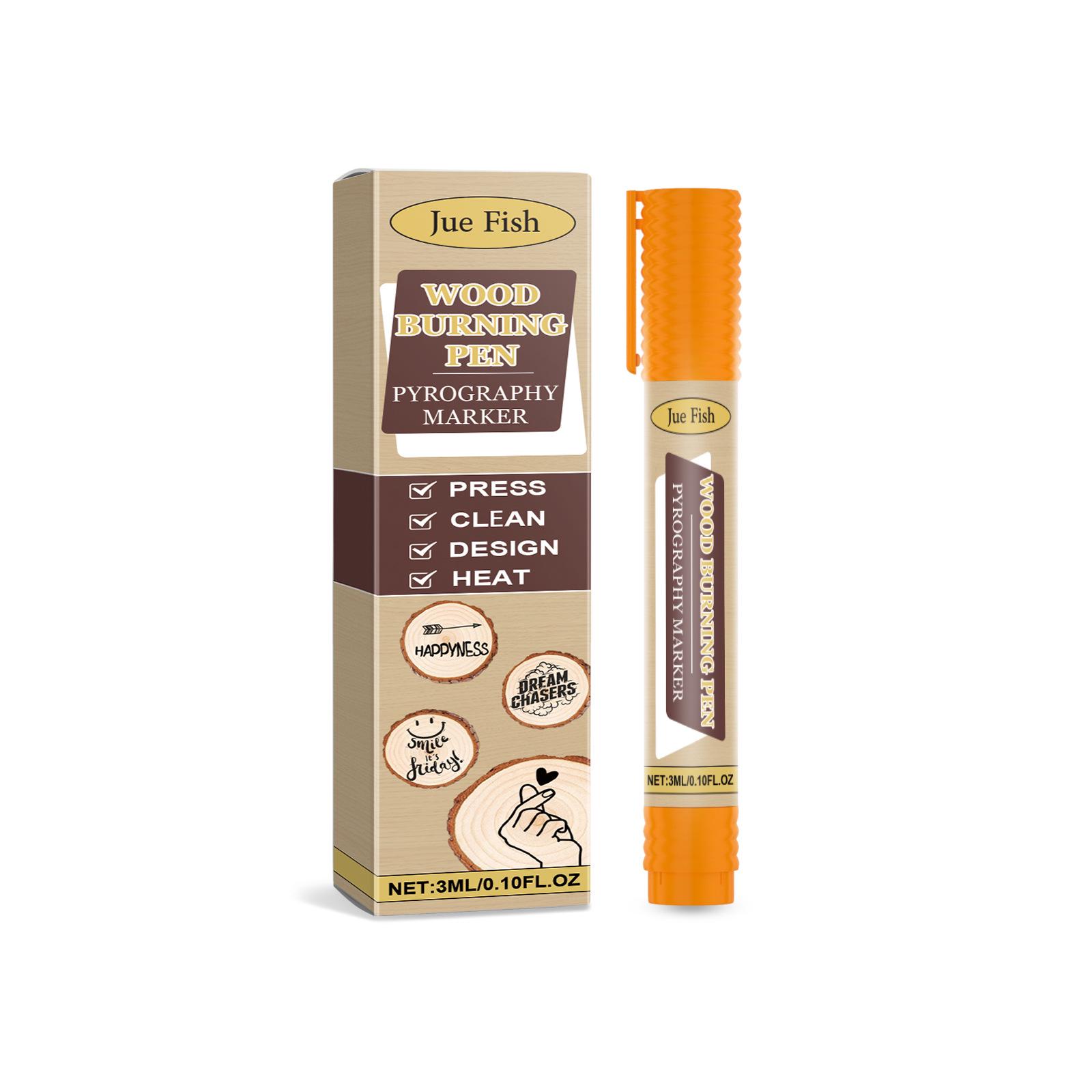 JUE FISH Wood-Burning Marker Pen for Handmade Wooden Coasters and Cutting Boards