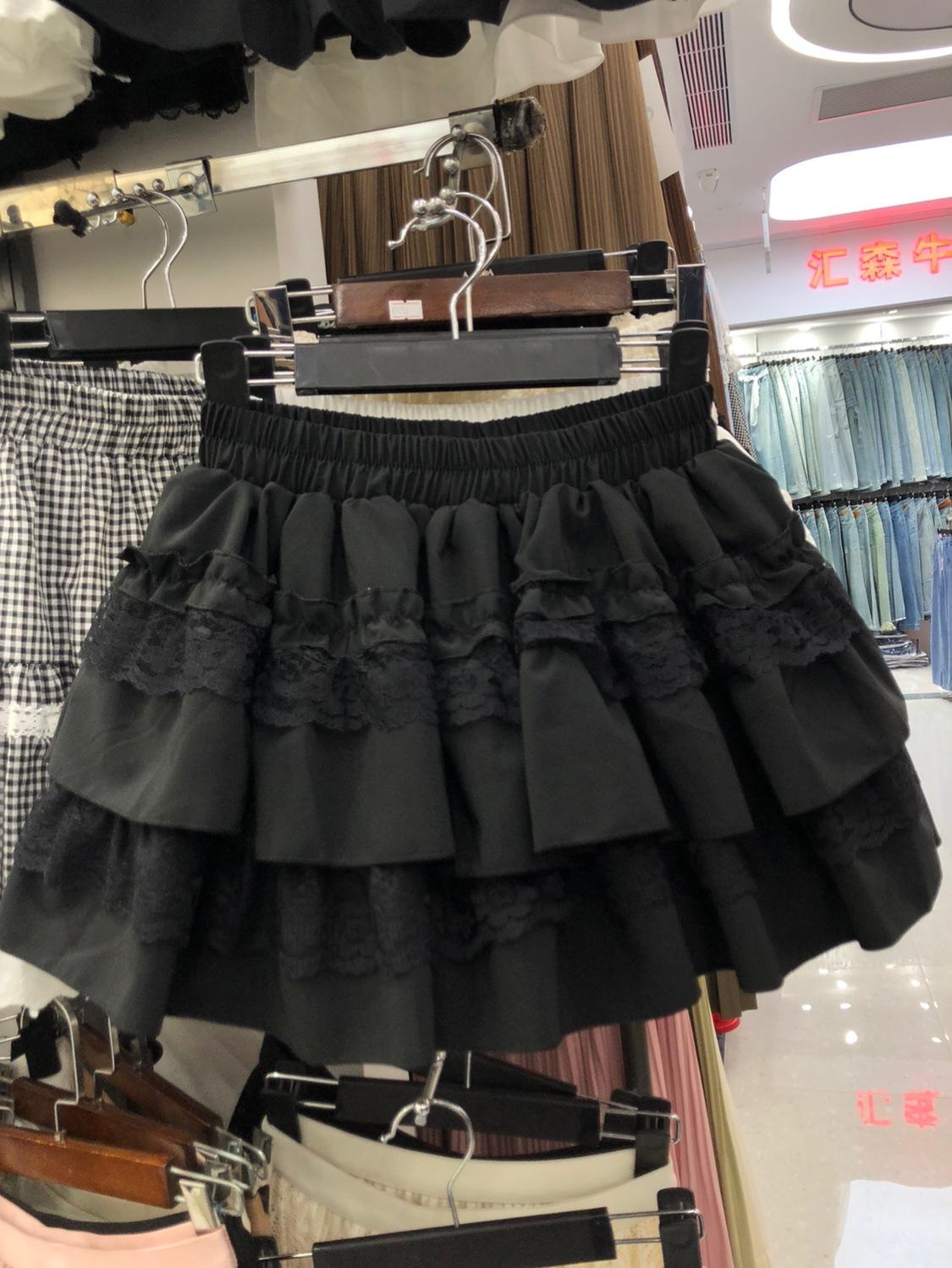 

Юбка-торт из французского кружева с легким ветром, новая на весну и лето, тонкая, универсальная, не пропускающая свет, пышная юбка с высокой талией one size fits all