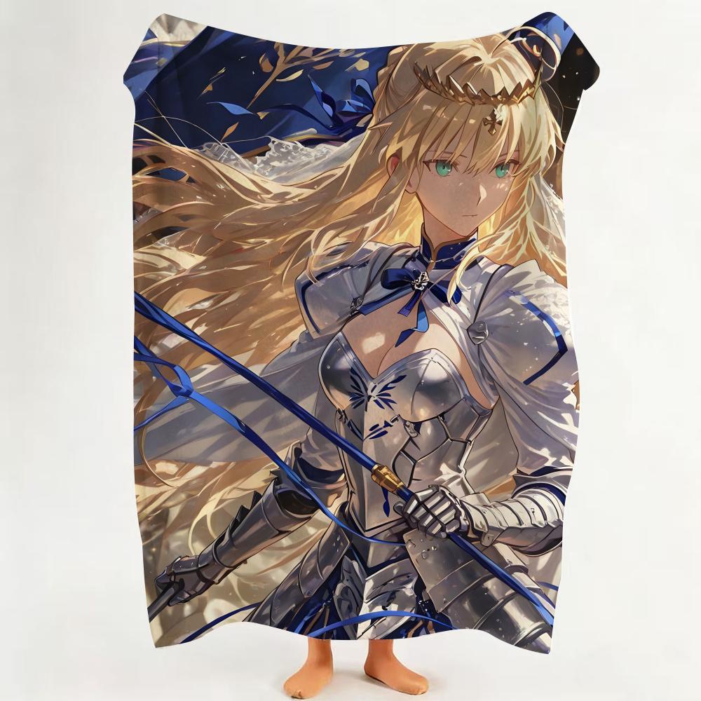 Game F Fate G Grand O Order  Flannel  Blanket Suitable for Sofa Living Room Bedroom
