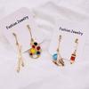 Personality Fun Brush Drawing Board Earrings Book Ruler Artist Brush Earrings for Woman Girl Jewelry Gift