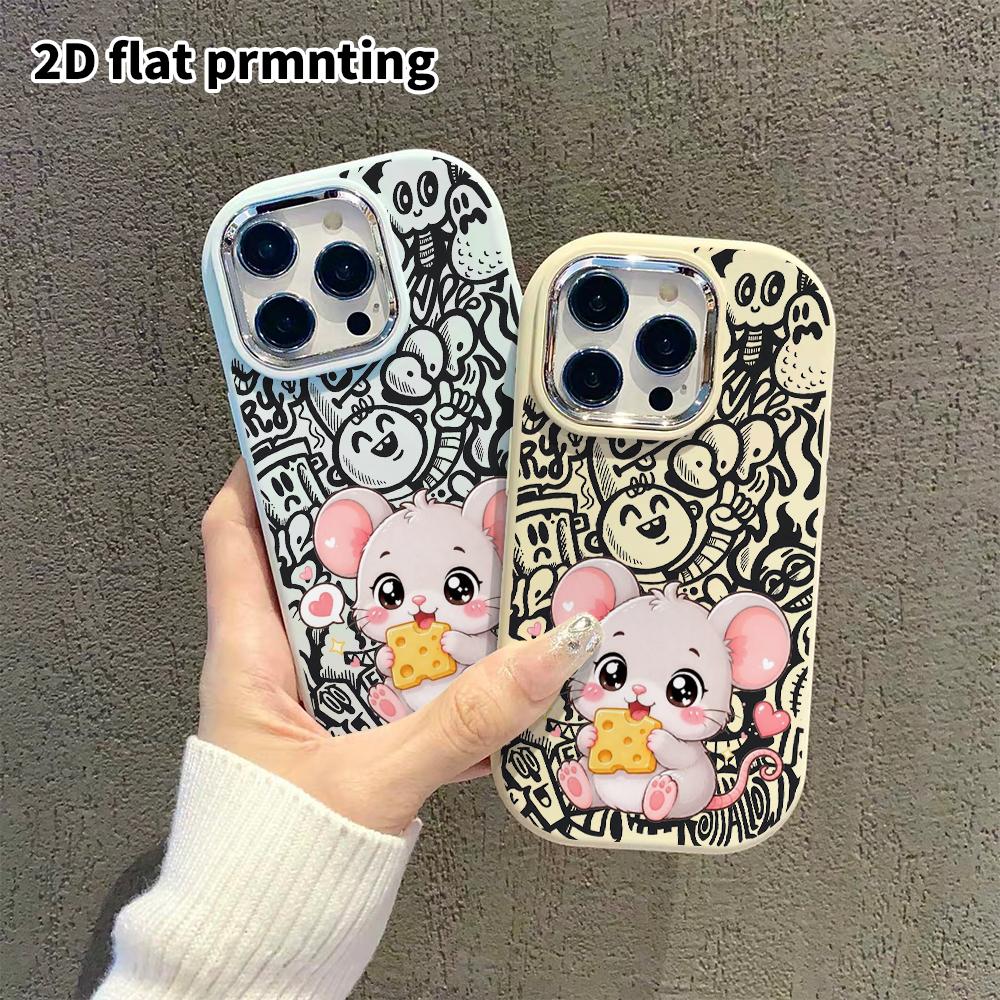 Phone Case: 2D Flat Design Suitable for iPhone 18 17 16 15 14 13 Pro Protective Case, Couple Style, Little Mouse, Christmas and Halloween Gifts