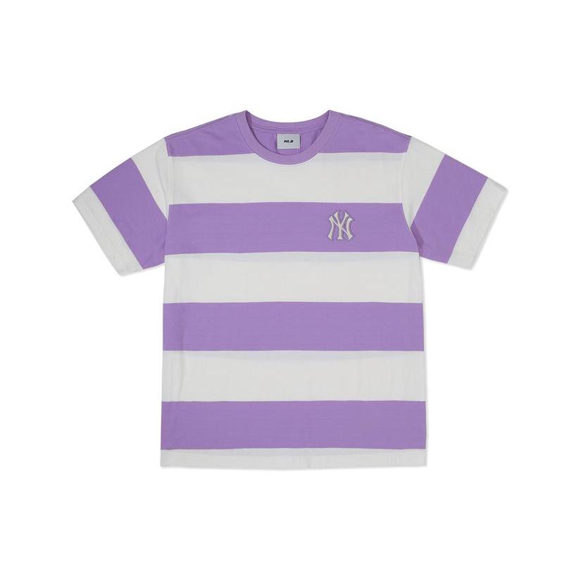 New MLB SS22 T Shirt Unisex Lavender 3ATSE1323-50LDL