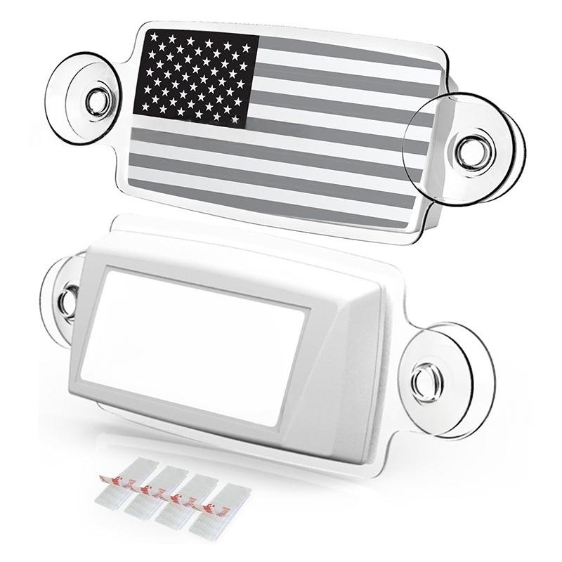 

1Pcs Acrylic Toll Tag Holder For I-Pass Sunpass Ez Pass Holder For Car Windshield Strong Magnetic Mount With Suction Cup as the picture