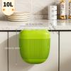 1pc Wall Mounted Trash Can with Pull Out Lid , No Drill Installation, Large Capacity Durable Plastic Bin for Kitchen , Bathroom