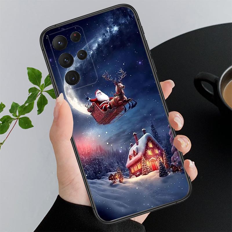 Christmas Santa Deer Snowman Phone Case For Samsung S25 S24 S23 S22 S21 S20 Ultra S20 S22 S21 S23 S20 FE Samsung S25 S24 Plus