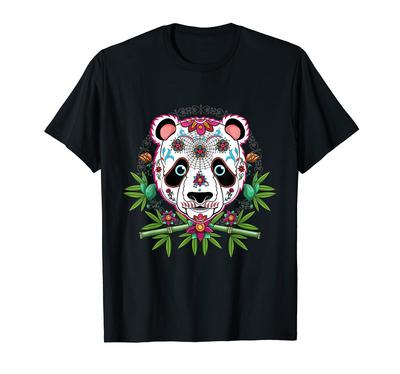 Panda Day of the Dead Bear Sugar Skull T-Shirt