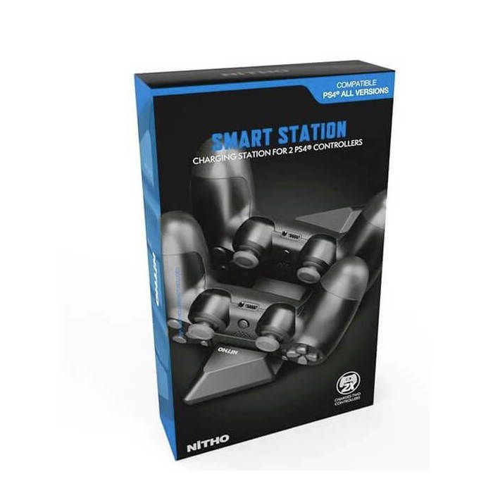 Nitho - chargeur double noir pour manettes ps4 dualsense