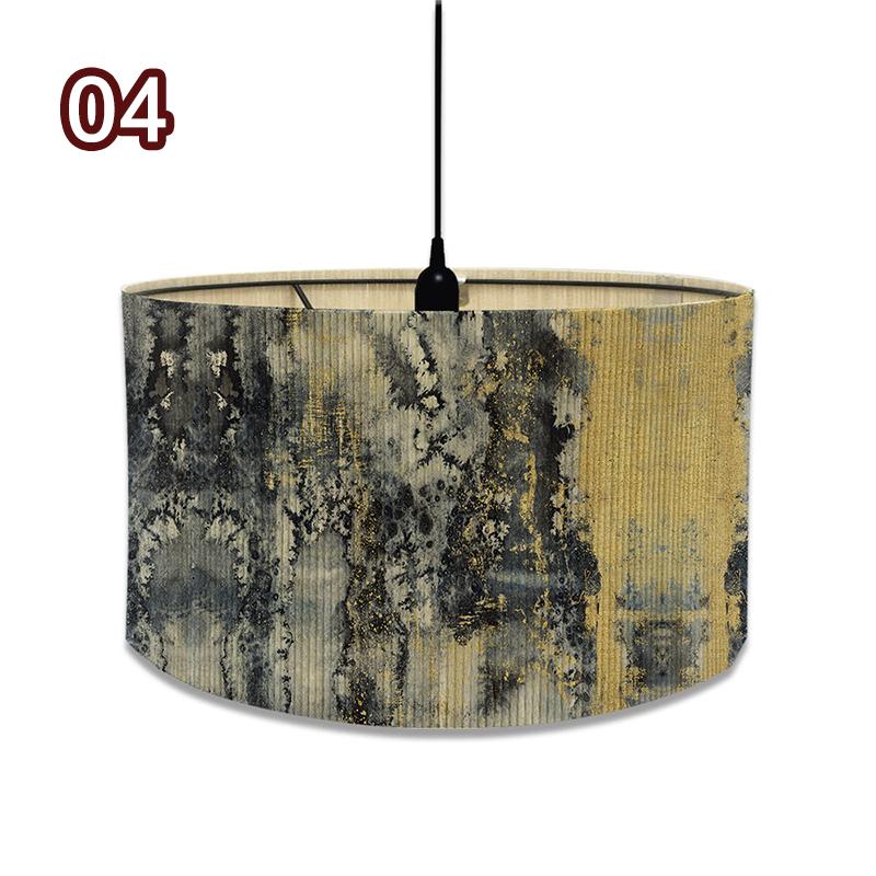 European Style Marble Pattern Lampshades Cafe Home Homestay Decor Bamboo Art Chandelier Light Cover Wall Lamp Shade E27