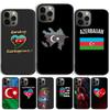 Azerbaijan Heart Love Flag Phone Case for iPhone 17 Air 16 16e 15 Plus for Apple 13 11 12 14 Pro Max Coque Fundas