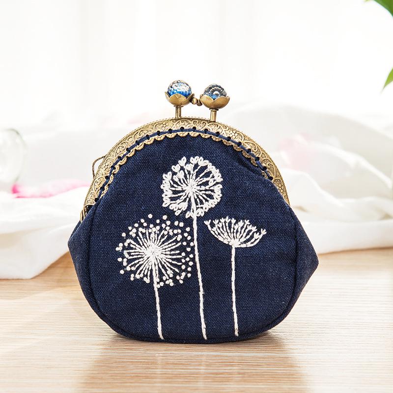 Handmade Suzhou Embroidery 3D Kiss Lock Purse DIY Kit - Ancient Korean Style Coin Bag
