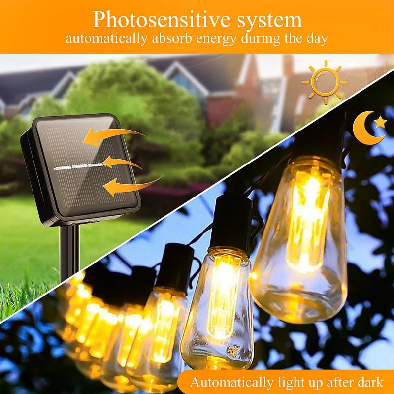 Globe Outdoor LED Lichterkette Kunststoff Bruchsichere Glühbirnen Wasserdichte Terrassenlichter für Weihnachten Garten Außen Hinterhof Veranda Dekoration Märchen