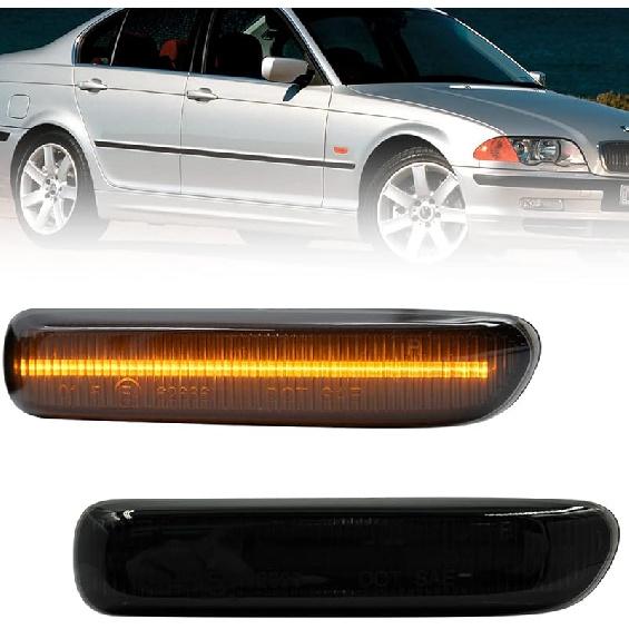NJSBYL Clear Lens Side Marker Lamps for B-M-W E46 1999-2001 3 Series Sedan 316i 318i 320i 323i 328i 318d 320d and 1999-2003 3-Series Coupe 318ci