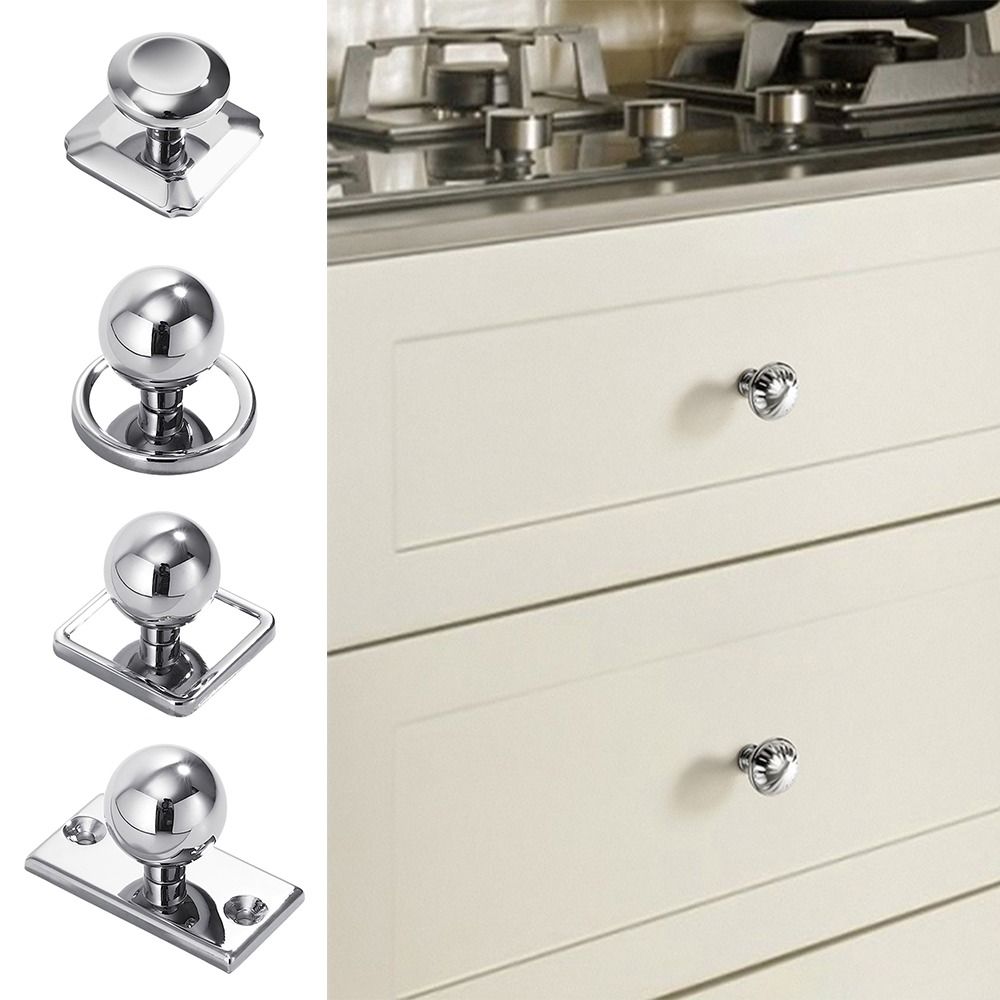 Zinc Alloy Cupboard Handle Silver Cabinet Knobs Modern Furniture Pulls  Home Hardware